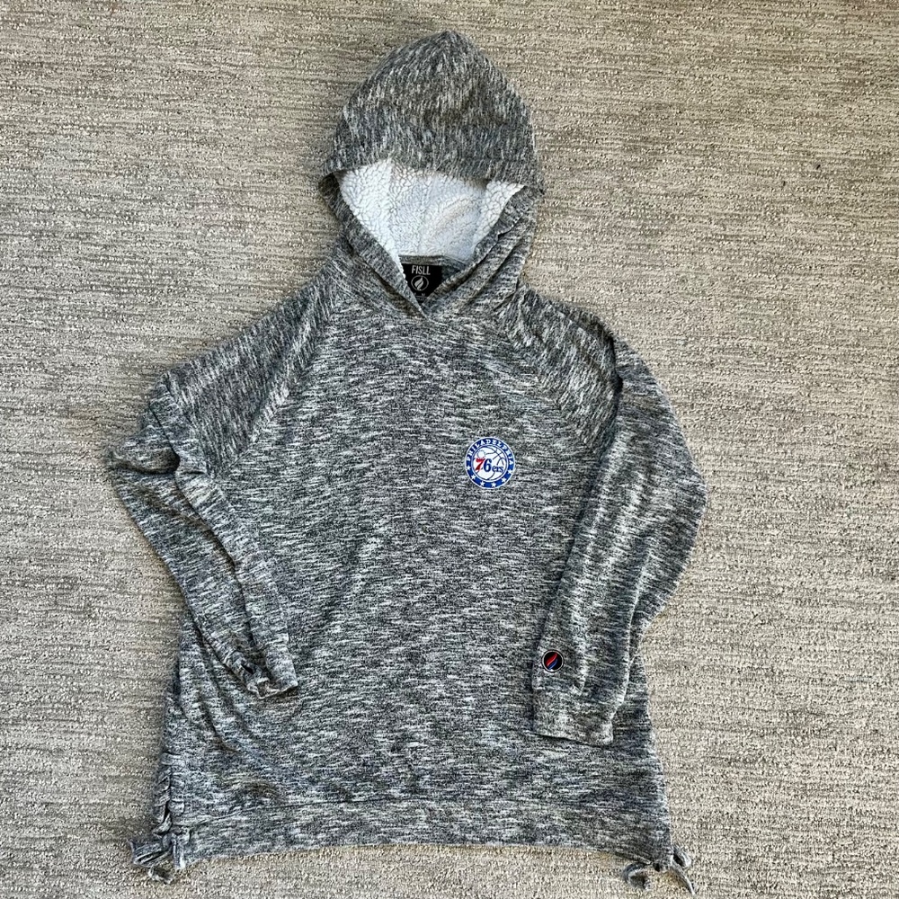 FISLL Philadelphia 76-ers Women's Tri-Blend Pullover Hoodie Medium